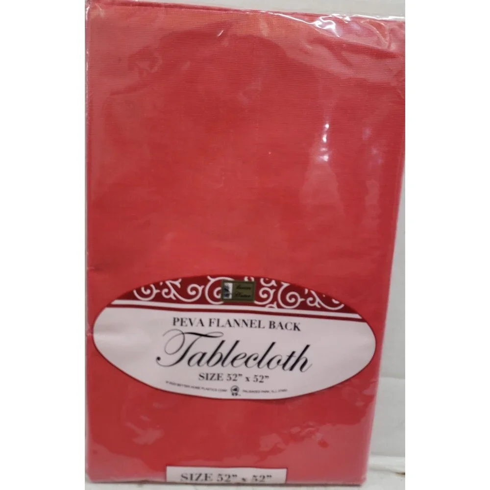 Peva Vinyl Flannel Back Tablecloth 60